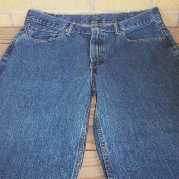Levi Strauss 550 W38 L 36 Denim Jeans Relaxed Straight - Picture 1 of 5